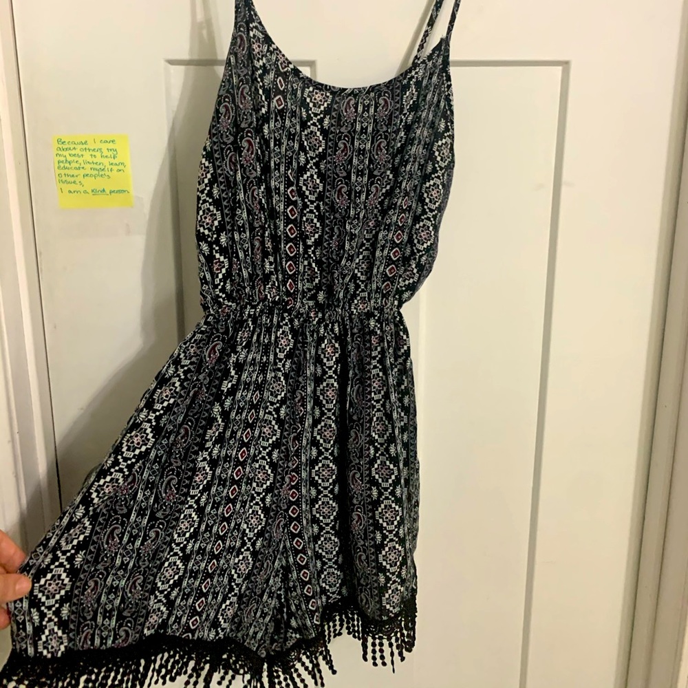 Black and white romper
